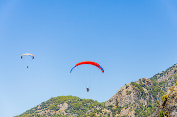 Paragliding at Fethiye Oludeniz.