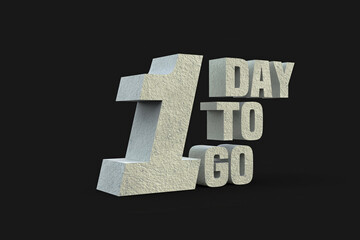 3D Illustration of text with concrete texture for promotional purpose  