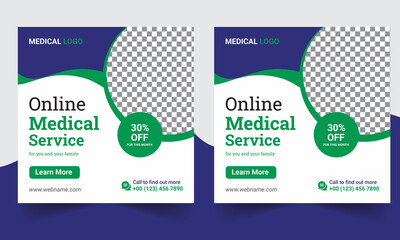 Medical Social media Instagram post Design Template 
