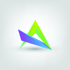 logo letter A with colorful gradient
