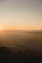 sunrise in the mountains