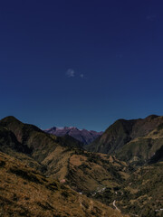 mountains in the night