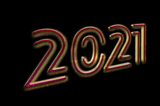 2021, 3D, Text, Frohes neues Jahr, Feiertag, Dezember, Grafik, Design