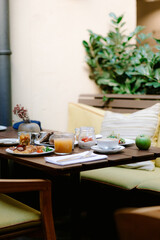 table setting in a restaurant