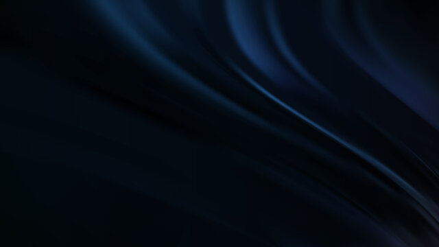 Dark blue luxury fabric background Smooth shapes Abstract background with smooth wavy structure Modern cover template