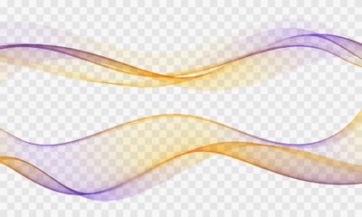 Set of abstract colorful wave design Color wave flow Vector
