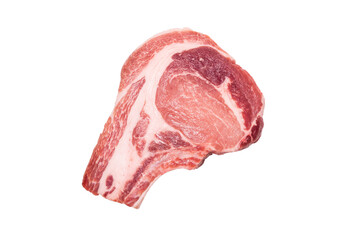 Raw pork isolated on white background.