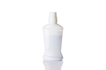 Plastic bottle. Clear water shampoo blank cap isolated on white. Mineral cosmetic soap spray on transparent background. Antimicrobial liquid gel for hand hygiene.