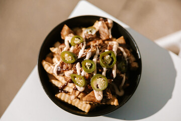 Mixed, various grilled and fried food