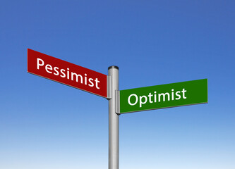 Optimist, Pessimist, Wegweiser