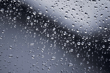 Raindrops on window glass