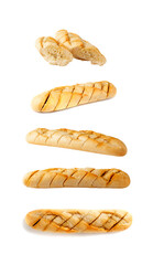 Baguette with garlic butter and aromatic herbs