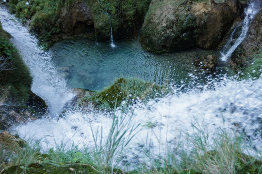 Plitvice lakes waterfalls in national park in Croatia.