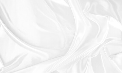 Fototapeta premium White gray satin texture that is white silver fabric silk background with beautiful soft blur pattern natural.