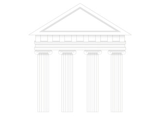 A white ancient Greek temple