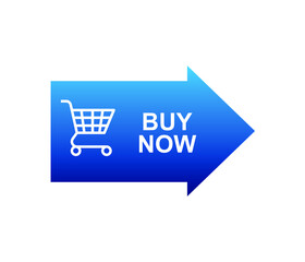 Buy now button. Vector icon flat design
