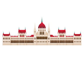 Obraz premium A massive Parliament Building from Budapest Hungary