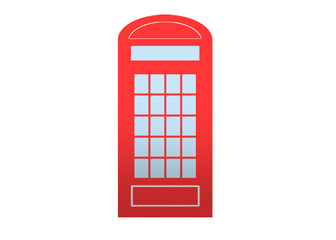 A red London Telephone Booth
