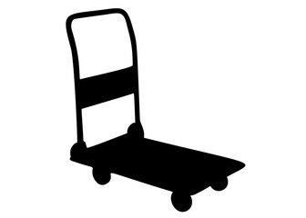 Large cargo cart. Vector image.