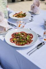 Food and drink in a luxury resort