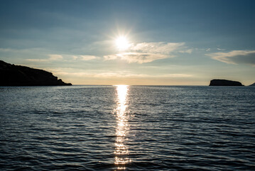 Sounio, Greece - December 08, 2017: Beach in the winter