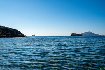 Fototapeta premium Sounio, Greece - December 08, 2017: Beach in the winter