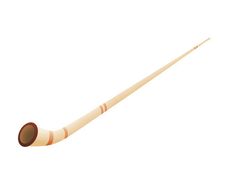 A Swiss traditional blowing music instrument, Alphorn