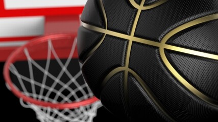 Fototapeta na wymiar Basketball and Particles. 3D illustration. 3D high quality rendering. 3D CG. 