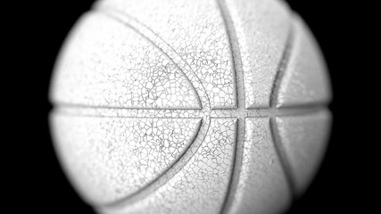 Basketball and Particles. 3D illustration. 3D high quality rendering. 3D CG.	
