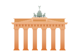 Brandenburg Gate monument from Berlin Germany