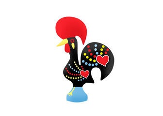 A black Rooster of Barcelos from Portugal