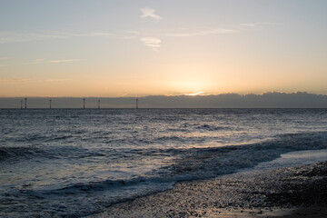 Early morning sun at Caister-on-sea, Great Yarmouth, Norfolk.