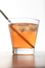 Glass of bubbly kombucha