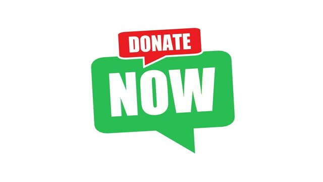 Donate now icon. donation button. donate Icon. International charity day. donate now. Donate, social animation	