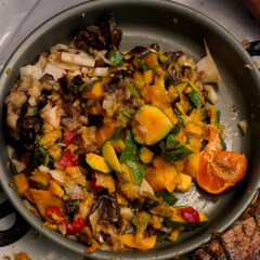 Rotten fruit waste treatment.