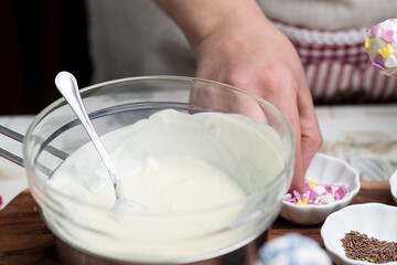 Chocolate cake pops with sprinkles