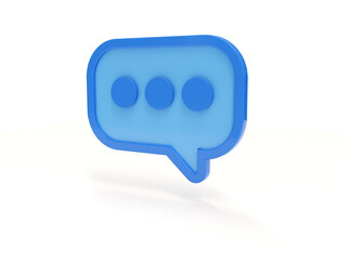 Chat message bubble 3d render