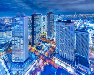 高層ビルが立ち並ぶ新宿の夜景