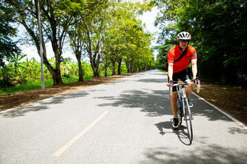 Fototapeta premium Asian cycling people cycling bicycle