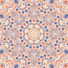 Abstract seamless pattern with geometric elements structure.