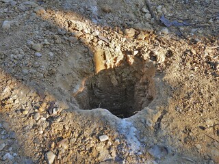 Man-made earth holes