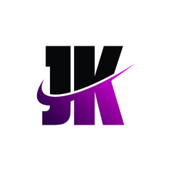 Letter JK simple logo design vector