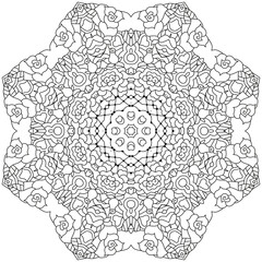Colorful cute Mandalas. Decorative unusual round ornaments for coloring.