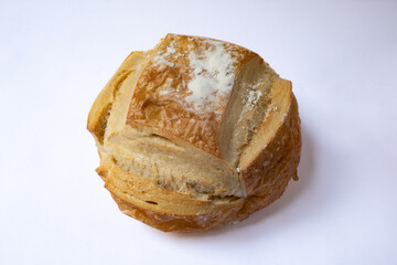 Traditional Italian bread on white background