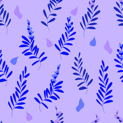 pink lilac flowers pattern vector