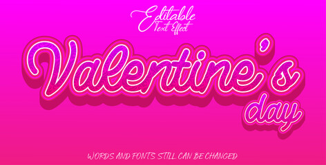 valentine's day editable text effect