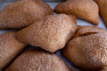 Sweet dumplings stuffed with sweet potato.