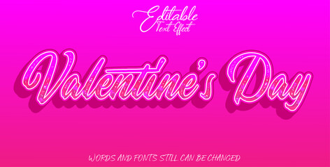 valentine's day editable text effect