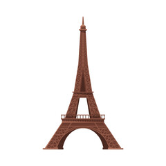 Eiffel Tower as Famous City Landmark and Travel and Tourism Symbol Vector Illustration