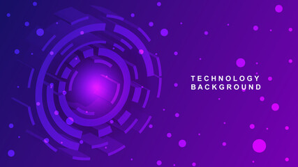 Abstract technology  background with 3d isometric vector illustration , digital background , Hi-tech ,  Digital concept .